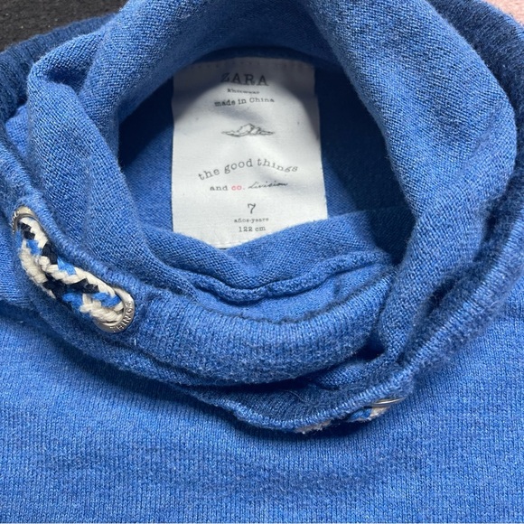 Zara Kids Blue Cowl Neck Sweater Size 7 years old - Picture 9 of 9